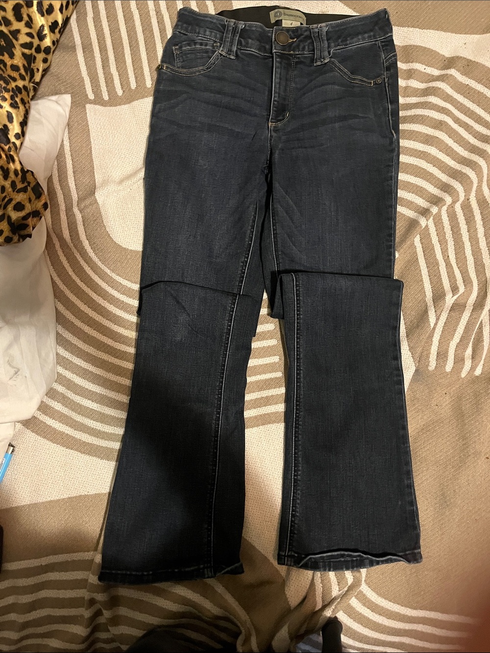 Democracy Black-Blue Flare Jeans - Wide Leg